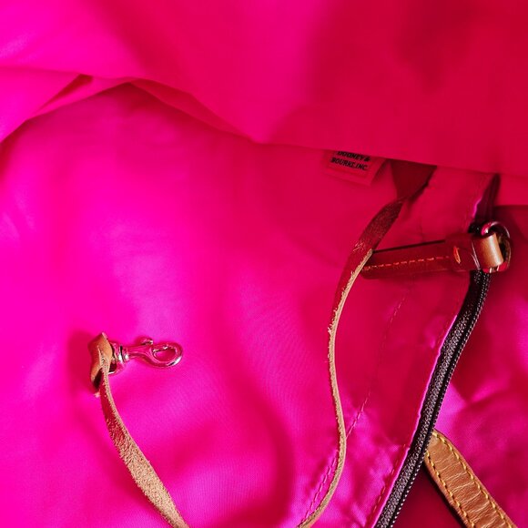 Dooney and Bourke Mustard Yellow Nylon Tote Satchel - Picture 11 of 12